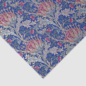 blauwe roze thistel tissuepapier (Detail)