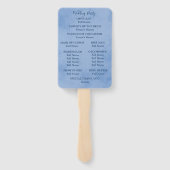 Blauwe roze Tortelduifjes Handwaaier (Achterkant)