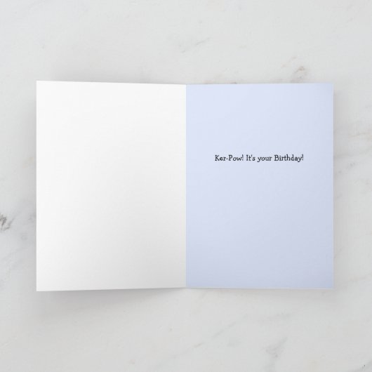 Blauwe roze verjaardag aangepaste naam en leeftijd kaart (Binnen)