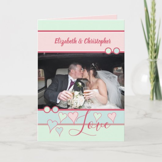 Blauwe roze verjaardag met foto kaart (Voorkant)