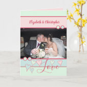 Blauwe roze verjaardag met foto kaart (Gele Bloem)