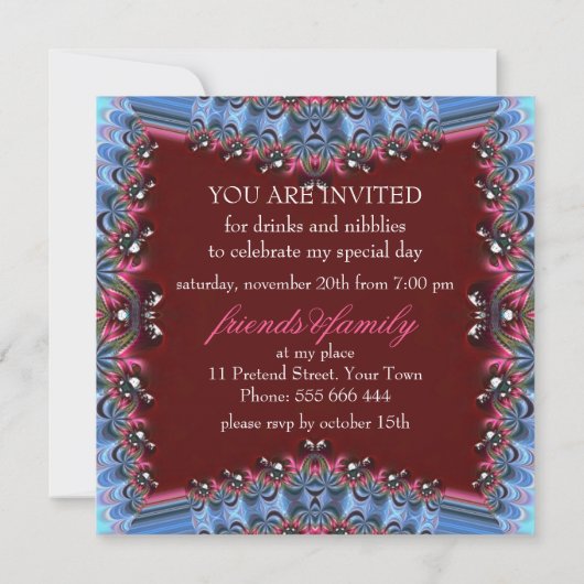 Blauwe+Roze Vrijdag Uitnodiging (Achterkant)