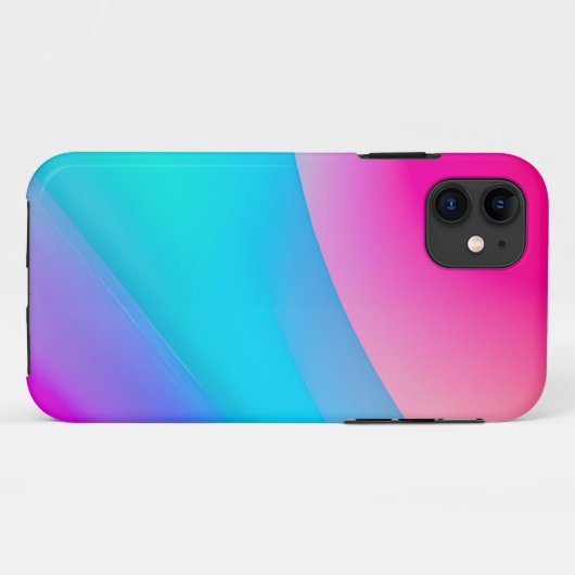 Blauwe roze waterverf abstracte pastel Case-Mate iPhone case (Achterkant (horizontaal))