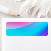 Blauwe roze waterverf abstracte pastel etiket (Insitu)