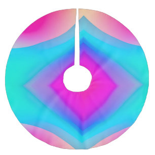 Blauwe roze waterverf abstracte pastel kerstboom rok