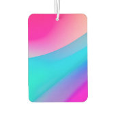 Blauwe roze waterverf abstracte pastel luchtverfrisser (Achterkant)