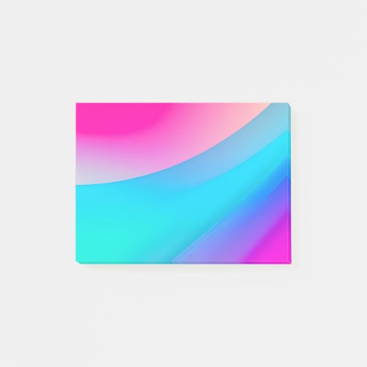 Blauwe roze waterverf abstracte pastel post-it® notes (Voorkant)
