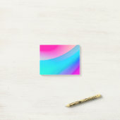 Blauwe roze waterverf abstracte pastel post-it® notes (Op bureau)