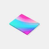 Blauwe roze waterverf abstracte pastel post-it® notes (Schuin)