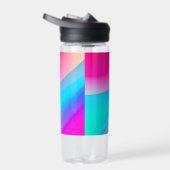 Blauwe roze waterverf abstracte pastel waterfles (Rechts)