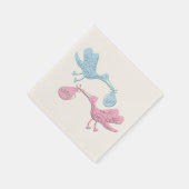 Blauwe roze winkels servetten (Hoek)