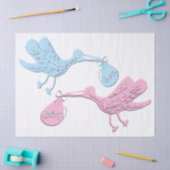 Blauwe roze winkels tissuepapier (Craft)