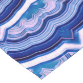 Blauwe roze witte Agate Boho Mandala Korte Tafelloper (Hoek)