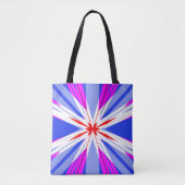 Blauwe roze witte bruine bruinkool winkelen tote bag (Voorkant)
