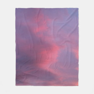 Blauwe Roze Wolken Fleece Deken