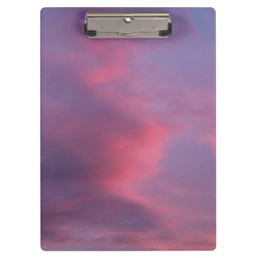 Blauwe Roze Wolken Klembord (Voorkant)