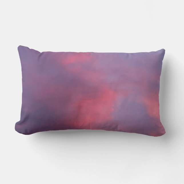 Blauwe Roze Wolken Kussen (Voorkant)