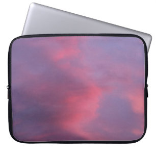 Blauwe Roze Wolken Laptop Sleeve