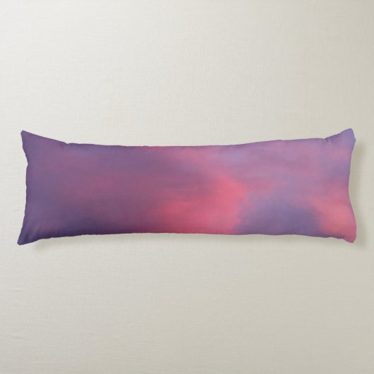 Blauwe Roze Wolken Lichaamskussen (Voorkant)