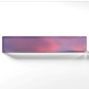 Blauwe Roze Wolken Naambordje