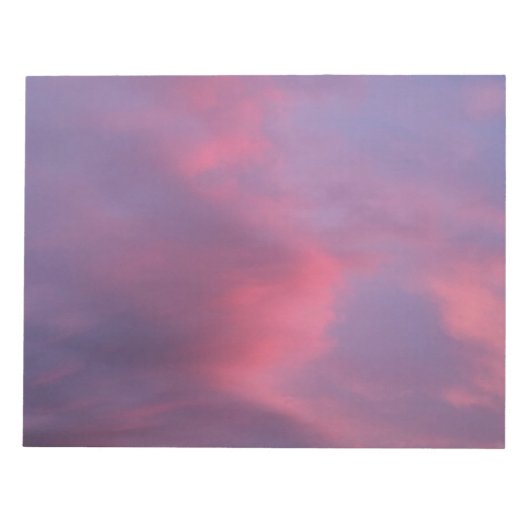 Blauwe Roze Wolken Notitieblok (Voorkant)
