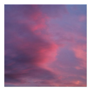 Blauwe Roze Wolken Perfect Poster