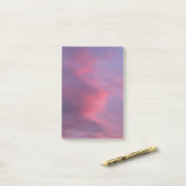 Blauwe Roze Wolken Post-it® Notes (Op bureau)