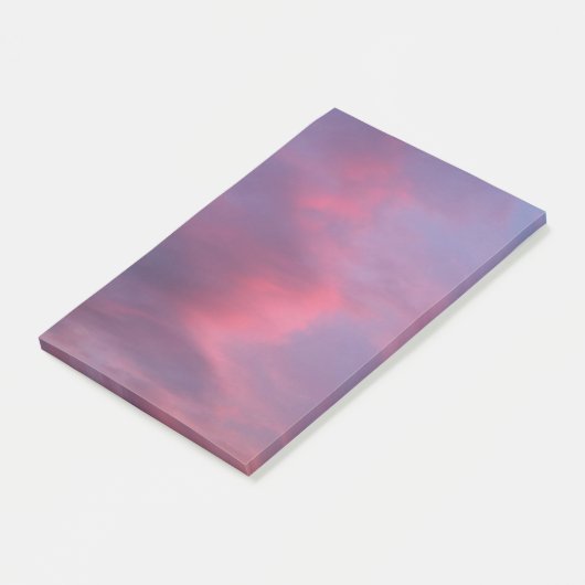 Blauwe Roze Wolken Post-it® Notes (Schuin)