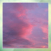 Blauwe Roze Wolken Raamsticker (Vel 3)
