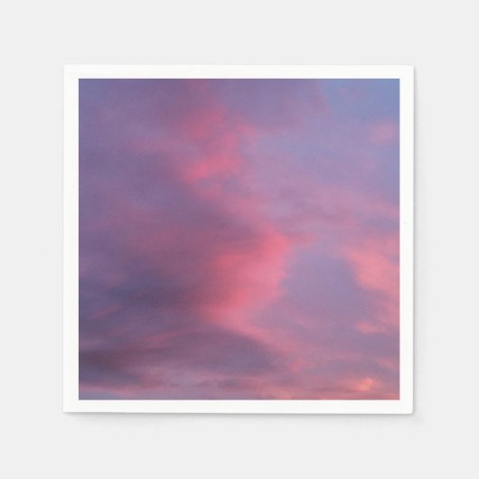 Blauwe Roze Wolken Servet (Voorkant)