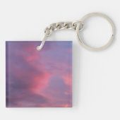 Blauwe Roze Wolken Sleutelhanger (Achterkant)