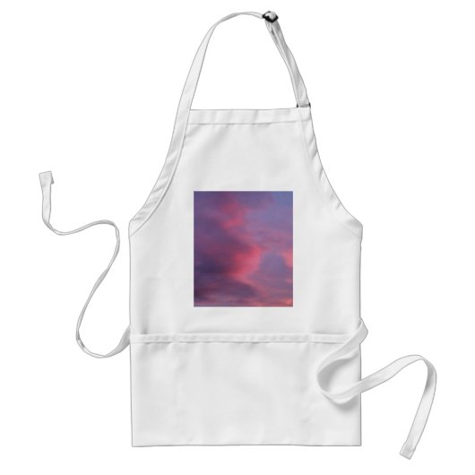 Blauwe Roze Wolken Standaard Schort (Voorkant)