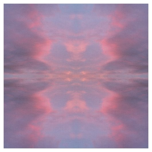 Blauwe Roze Wolken Stof (Swatch)