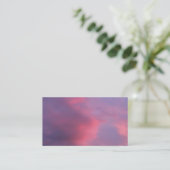 Blauwe Roze Wolken Visitekaartje (Staand voorkant)
