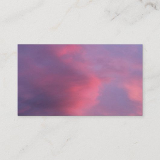 Blauwe Roze Wolken Visitekaartje (Voorkant)