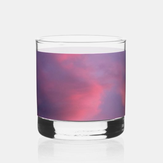 Blauwe Roze Wolken Whisky Glas (Achterkant)