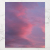 Blauwe Roze Wolken Wijn Etiket (Enkel label)