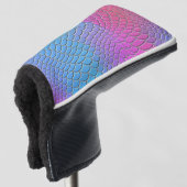 Blauwe roze zeemeervis op schaal van vis golfheadcover (3/4 voorkant)