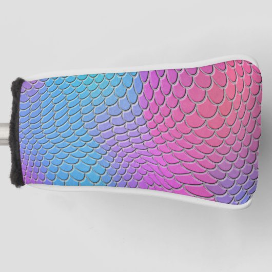 Blauwe roze zeemeervis op schaal van vis golfheadcover (Voorkant)