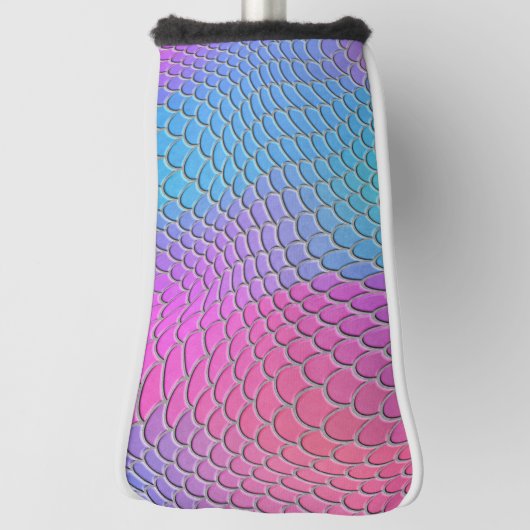 Blauwe roze zeemeervis op schaal van vis golfheadcover (Draai 90)