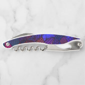 Blauwe Roze Zwarte en Rode Gevormde Samenvatting Kurkentrekker (Achterkant)