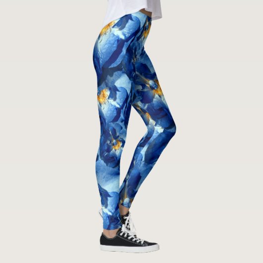 Blauwe Rozen, aangepaste Leggings voor het Floral (Rechts)
