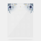 blauwe rozen Baptisme-zittingskaart Acryl Bord (Voorkant)