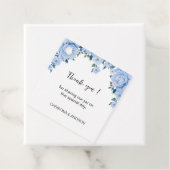 Blauwe Rozen Bedankjes Labels (In situ)