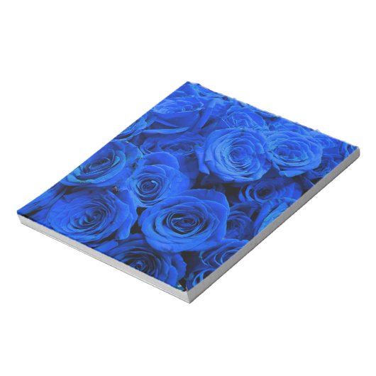 Blauwe Rozen, blauwe bloem Notitieblok (Linkerzijde)