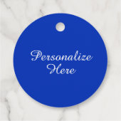 Blauwe rozen bloem bedankjes labels (Achterkant)