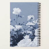 Blauwe Rozen Bloementuin Aangepaste Spiraal Notebo Notitieboek (Achterkant)