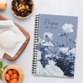 Blauwe Rozen Bloementuin Aangepaste Spiraal Notebo Notitieboek