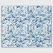 Blauwe Rozen  Botanische Tuin Cadeaupapier (Vlak)