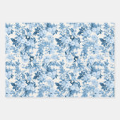 Blauwe Rozen Botanische Tuin Inpakpapier Vel (Voorkant)